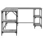 Escritorio madera de ingeniería gris Sonoma 139x139x75 cm en Oficina | Comprar online en Foru.es