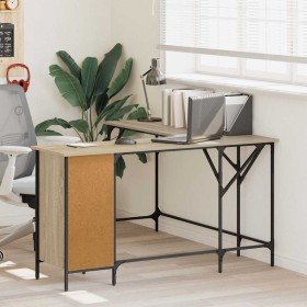 Escritorio madera de ingeniería roble Sonoma 141x141x75 cm en Oficina | Comprar online en Foru.es