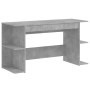 Escritorio madera de ingeniería gris hormigón 140x50x75 cm en Oficina | Comprar online en Foru.es
