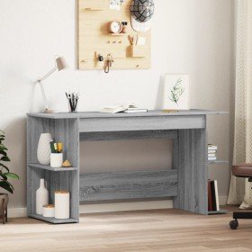 Escritorio madera de ingeniería gris Sonoma 140x50x75 cm en Oficina | Comprar online en Foru.es