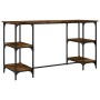 Escritorio metal madera ingeniería roble ahumado 140x50x75 cm en Oficina | Comprar online en Foru.es