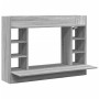 Escritorio de pared madera ingeniería gris Sonoma 105x48x75 cm en Oficina | Comprar online en Foru.es
