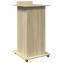 Atril con ruedas y cajón madera roble Sonoma 55x55x107 cm en Oficina | Comprar online en Foru.es