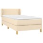 Cama box spring con colchón tela color crema 80x200 cm de vidaXL, Camas y somieres - Ref: Foro24-3126682, Precio: 293,23 €, D...