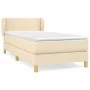 Cama box spring con colchón tela color crema 90x190 cm de vidaXL, Camas y somieres - Ref: Foro24-3126610, Precio: 321,65 €, D...