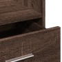 Atril con ruedas y cajón madera ingeniería marrón 55x55x107 cm en Oficina | Comprar online en Foru.es