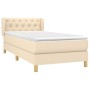 Cama box spring con colchón tela color crema 80x200 cm de vidaXL, Camas y somieres - Ref: Foro24-3127002, Precio: 305,55 €, D...