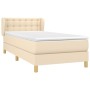 Cama box spring con colchón tela color crema 90x190 cm de vidaXL, Camas y somieres - Ref: Foro24-3127090, Precio: 324,92 €, D...