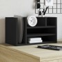 Organizador escritorio madera ingeniería negro 44,5x24x25 cm en Oficina | Comprar online en Foru.es