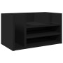 Organizador escritorio madera ingeniería negro 44,5x24x25 cm en Oficina | Comprar online en Foru.es