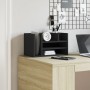 Organizador escritorio madera ingeniería negro 44,5x24x25 cm en Oficina | Comprar online en Foru.es
