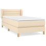 Cama box spring con colchón tela color crema 80x200 cm de vidaXL, Camas y somieres - Ref: Foro24-3126842, Precio: 297,76 €, D...