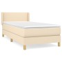 Cama box spring con colchón tela color crema 80x200 cm de vidaXL, Camas y somieres - Ref: Foro24-3130070, Precio: 298,93 €, D...