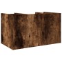 Organizador escritorio madera roble ahumado 44,5x24x25 cm en Oficina | Comprar online en Foru.es