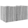 Organizador escritorio madera ingeniería gris 44,5x24x25 cm en Oficina | Comprar online en Foru.es