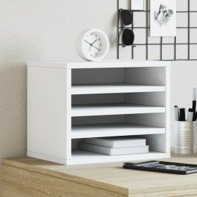 Organizador escritorio madera ingeniería blanco 36x26x29,5 cm en Oficina | Comprar online en Foru.es