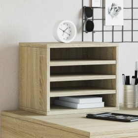 Organizador escritorio madera color roble Sonoma 36x26x29,5 cm en Oficina | Comprar online en Foru.es