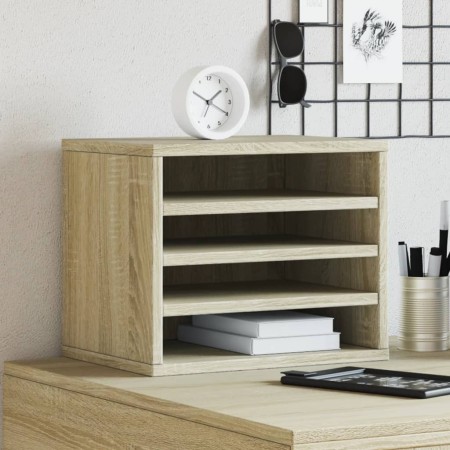 Organizador escritorio madera color roble Sonoma 36x26x29,5 cm en Oficina | Comprar online en Foru.es