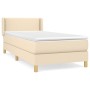 Cama box spring con colchón tela color crema 80x200 cm de vidaXL, Camas y somieres - Ref: Foro24-3130150, Precio: 283,89 €, D...
