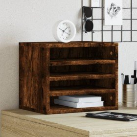 Organizador de escritorio madera roble ahumado 36x26x29,5 cm en Oficina | Comprar online en Foru.es