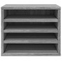 Organizador escritorio madera ingeniería gris 36x26x29,5 cm en Oficina | Comprar online en Foru.es
