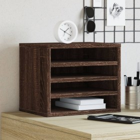 Organizador escritorio madera ingeniería marrón 36x26x29,5 cm en Oficina | Comprar online en Foru.es