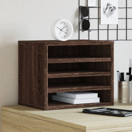 Organizador escritorio madera ingeniería marrón 36x26x29,5 cm en Oficina | Comprar online en Foru.es