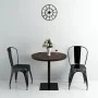 Dark ash round MDF and steel bistro bar table 80x75 cm by vidaXL, Kitchen and dining tables - Ref: Foro24-245610, Price: 145,...