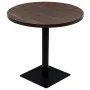 Dark ash round MDF and steel bistro bar table 80x75 cm by vidaXL, Kitchen and dining tables - Ref: Foro24-245610, Price: 145,...