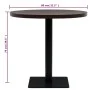 Dark ash round MDF and steel bistro bar table 80x75 cm by vidaXL, Kitchen and dining tables - Ref: Foro24-245610, Price: 145,...