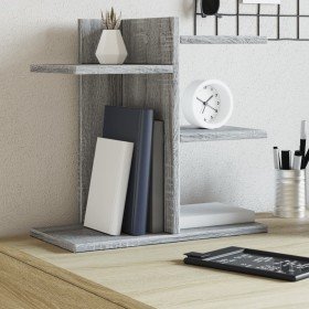 Organizador de escritorio madera ingeniería gris 42x21,5x42 cm en Oficina | Comprar online en Foru.es