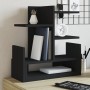 Organizador de escritorio madera ingeniería negro 49x20x52,5 cm en Oficina | Comprar online en Foru.es