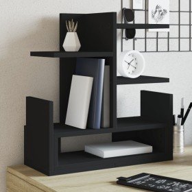 Organizador de escritorio madera ingeniería negro 49x20x52,5 cm en Oficina | Comprar online en Foru.es