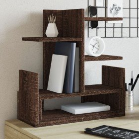 Organizador escritorio madera ingeniería marrón 49x20x52,5 cm en Oficina | Comprar online en Foru.es
