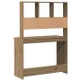 Escritorio estantes madera roble artisian 102x45x148 cm en Oficina | Comprar online en Foru.es
