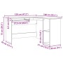 Escritorio de esquina madera contrachapada 120x140x75 cm en Oficina | Comprar online en Foru.es