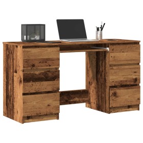 Escritorio madera de ingeniería envejecida 140x50x77 cm en Oficina | Comprar online en Foru.es