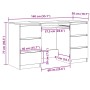 Escritorio madera de ingeniería envejecida 140x50x77 cm en Oficina | Comprar online en Foru.es