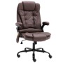 Silla de oficina de masaje piel de ante sintética marrón oscuro de vidaXL, Sillas de oficina - Ref: Foro24-20580, Precio: 250...