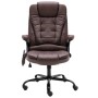 Silla de oficina de masaje piel de ante sintética marrón oscuro de vidaXL, Sillas de oficina - Ref: Foro24-20580, Precio: 250...