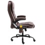 Silla de oficina de masaje piel de ante sintética marrón oscuro de vidaXL, Sillas de oficina - Ref: Foro24-20580, Precio: 250...