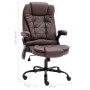 Silla de oficina de masaje piel de ante sintética marrón oscuro de vidaXL, Sillas de oficina - Ref: Foro24-20580, Precio: 250...