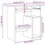Escritorio madera de ingeniería madera envejecida 80x45x74 cm en Oficina | Comprar online en Foru.es