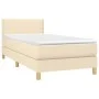 Cama box spring con colchón y LED tela crema 80x200 cm de vidaXL, Camas y somieres - Ref: Foro24-3133594, Precio: 279,73 €, D...