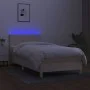Cama box spring colchón y luces LED tela crema 80x200 cm de vidaXL, Camas y somieres - Ref: Foro24-3133514, Precio: 294,70 €,...
