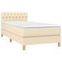 Cama box spring con colchón tela color crema 90x190 cm de vidaXL, Camas y somieres - Ref: Foro24-3140822, Precio: 330,15 €, D...