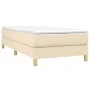 Box spring bed with cream fabric mattress 90x190 cm by vidaXL, Beds and slatted bases - Ref: Foro24-3144140, Price: 278,61 €,...