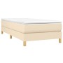 Cama box spring con colchón tela color crema 90x190 cm de vidaXL, Camas y somieres - Ref: Foro24-3144140, Precio: 284,10 €, D...