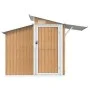 Cobertizo de jardín acero galvanizado marrón 270x130x208,5 cm de vidaXL, Cobertizos - Ref: Foro24-316245, Precio: 288,42 €, D...
