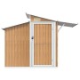 Cobertizo de jardín acero galvanizado marrón 270x130x208,5 cm de vidaXL, Cobertizos - Ref: Foro24-316245, Precio: 315,42 €, D...